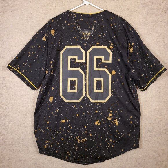 NBA Bulls Black and Gold Jersey - Picture 2 of 9